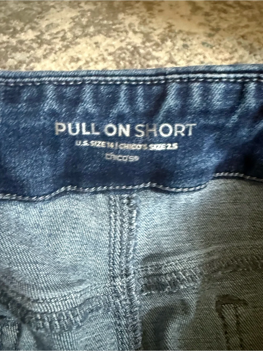 Chico's Dark Blue Denim Bermuda Shorts